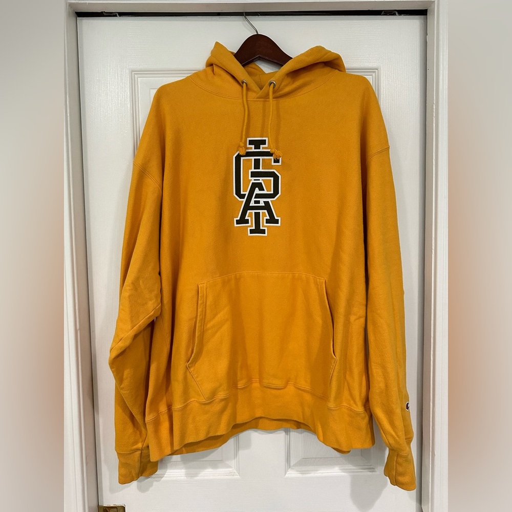 Virgil Abloh Brooklyn Museum Champion Hoodie - Size 2XL - Yellow